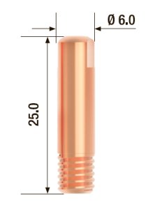 FUBAG Контактный наконечник M6х25 мм ECU D=0.6 мм (10 шт.) в Сыктывкаре фото