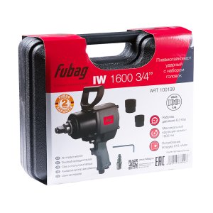 FUBAG Пневмогайковерт ударный IW1600 3/4 дюйма с  набором головок в кейсе в Сыктывкаре фото