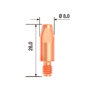 FUBAG Контактный наконечник M6х28 мм ECU D=0.6 мм (10 шт.) в Сыктывкаре фото
