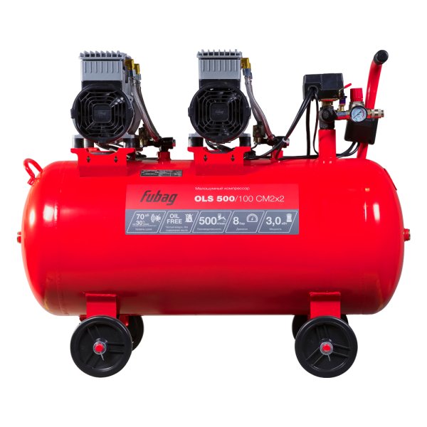 Компрессор воздушный безмасляный малошумный FUBAG OLS 500/100 CM2х2 + Набор пневмоинструмента (5 предметов) в ПОДАРОК в Сыктывкаре фото