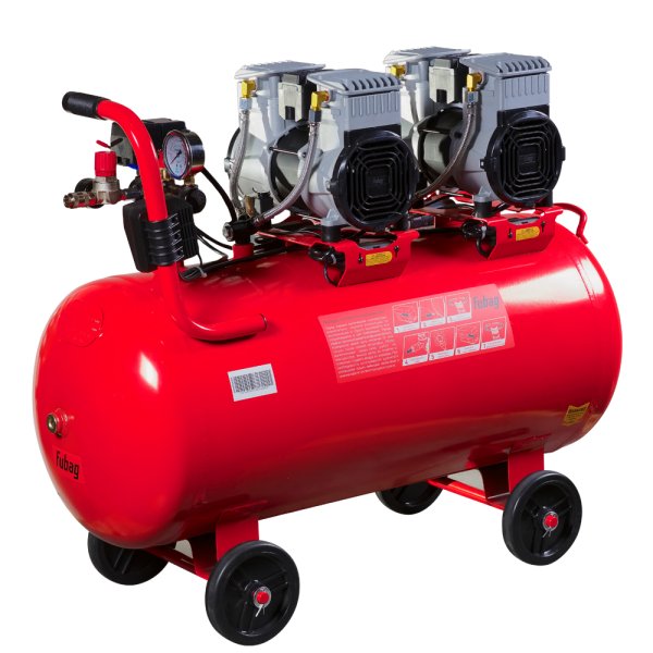 Компрессор воздушный безмасляный малошумный FUBAG OLS 500/100 CM2х2 + Набор пневмоинструмента (5 предметов) в ПОДАРОК в Сыктывкаре фото