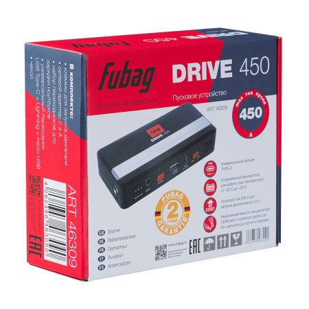Пусковое устройство FUBAG DRIVE 450 с разъемом type-C на входе в Сыктывкаре фото