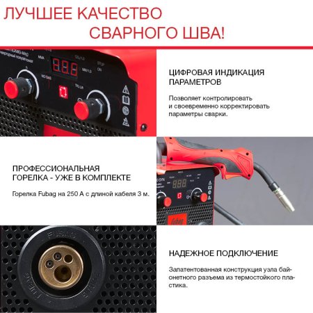 FUBAG Сварочный полуавтомат IRMIG 200 SYN с горелкой 250 А 3 м в комплекте в Сыктывкаре фото