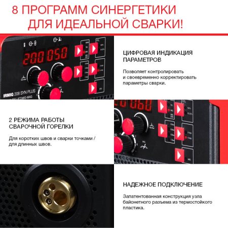 FUBAG Сварочный полуавтомат IRMIG 208 SYN PLUS c горелкой FB 250 3m в Сыктывкаре фото