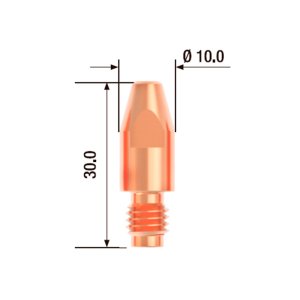 FUBAG Контактный наконечник M8х30 мм ECU D=1.4 мм (10 шт.) в Сыктывкаре фото