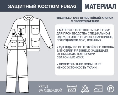 Защитный костюм Fubag размер 48-50 рост 5 в Сыктывкаре фото