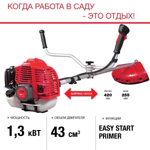 FUBAG Бензиновый триммер FPT 43 + Триммерная леска  сечение витой квадрат L 130 м * 2.4 мм в ПОДАРОК в Сыктывкаре фото