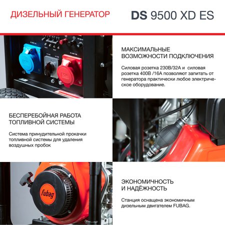 FUBAG Дизельный генератор (одно- и трехфазный) с электростартером DS 9500 XD ES в Сыктывкаре фото
